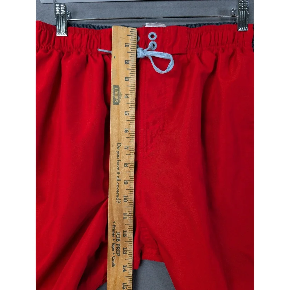 Nike Mens Red Gray Swim Trunks Board Shorts NESS6350 Size‎ Large